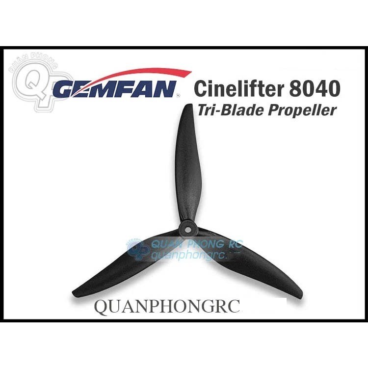 1 Cặp Cánh 3 Lá 8inch GEMFAN Cinelifter 8040 / 8060 3 Blades Nylon ...