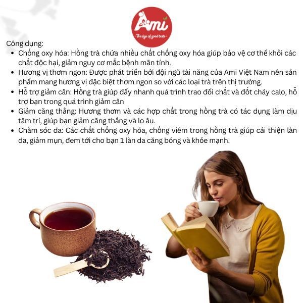 Hồng Trà/ Trà Đen Ami Gói 500G - Nguyên Liệu Lý Tưởng Dùng Cho Pha Chế Trà Sữa
