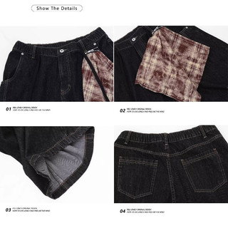 GKSSS Quần short denim mới phong cách đường phố cổ điển kiểu Mỹ thiết kế phong cách trung tính chất lượng cao