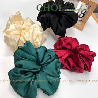 Dây buộc tóc, scrunchies lụa siêu phồng 16cm mềm dễ thương cho bạn gái Y332