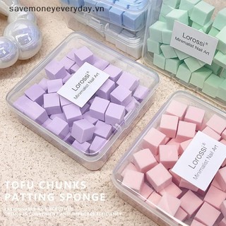 [savemoneyeveryday] 50 Miếng Bọt Biển Vuông Puff Gel Nghệ Thuật Dụng Cụ Mỹ Phẩm Khối Đệm Cho Phụ Kiện Làm Móng