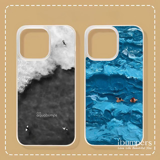 ibumpers Ốp Điện Thoại iPhone Đẹp Họa Tiết Đại Dương Ốp Lưng Trong Suốt Nhám Mờ Chống Bẩn Chống Sốc Cho IPhone 16 15 14 12 13 11 Pro Max IP 7 8 Plus X XS XR
