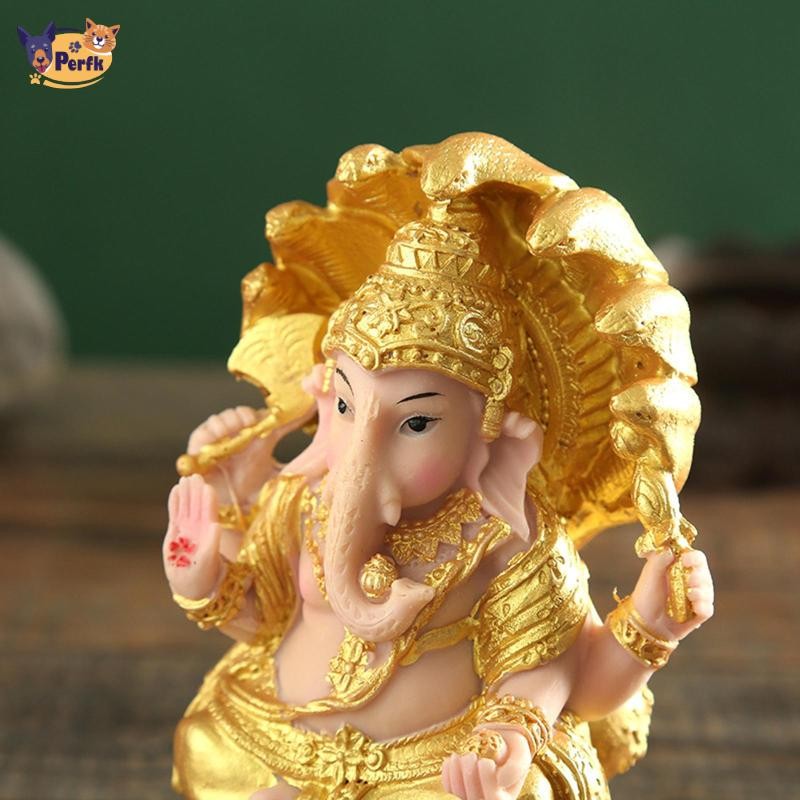 Nhựa Ganesha Tượng Ấn Độ Voi Thần Thành Công Tượng Phật Nhà Mandir Diwali Trang Trí Quà Tặng
