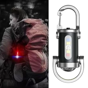 Mini Móc Khóa Đèn Pin Móc Khóa Đèn Pin Mạnh Mẽ Di Động Chống Nước Đèn LED Dành Cho Đi Bộ Đường Dài Làm Việc Ban Đêm Sinh Tồn