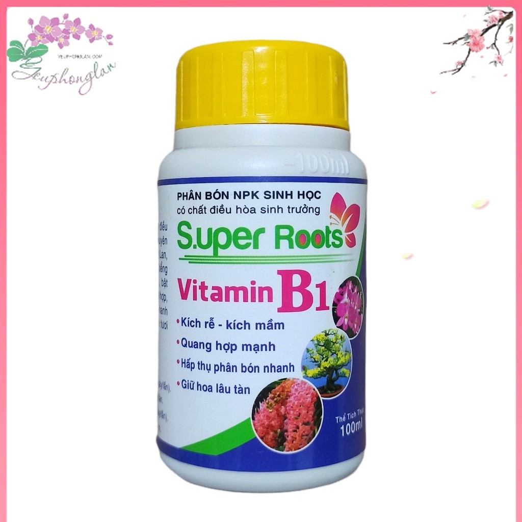 Phân Bón Super Roots B1 Kích Rễ, Kích Mầm lọ 100ml dùng cho Lan và ...