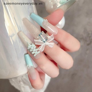 [savemoneyeveryday] 30 Dây Giày Ba Lê Móng Tay Pháp 3D Quyến Rũ Dây Đeo Thắt Chéo Phụ Kiện Trang Trí Móng Tay Đồ Trang Trí Móng Tay [vn]