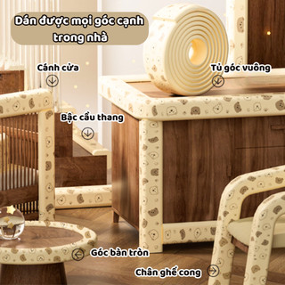 Đệm Xốp Chống Va Chạm Cho Bé,  Dải Bảo Vệ Chống Va Đập Tự Dính 2 Mét, Xốp Bọc Cạnh Bàn, Đầu Giường