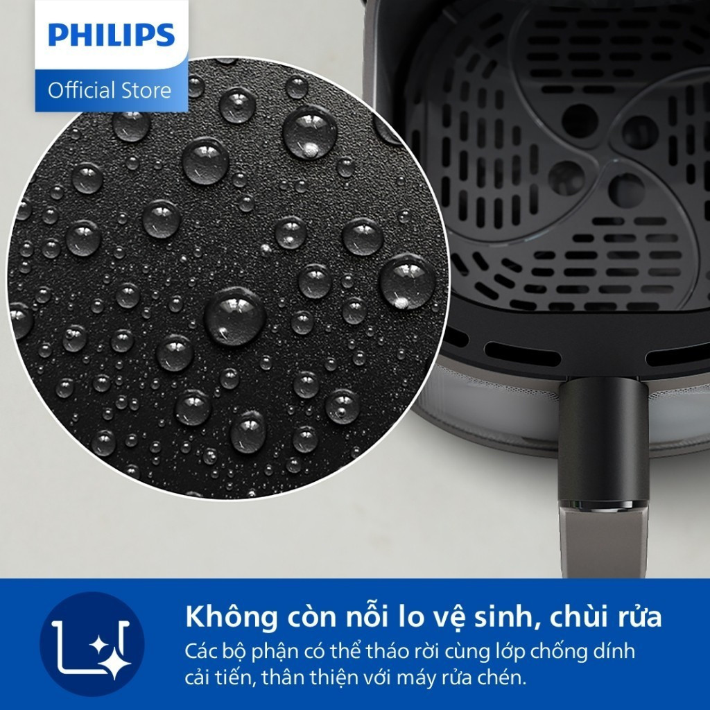 Nồi Chiên Không Dầu Philips NA322/00 4.2 Lít Nấu Nhanh, Chín Đều, Hàng Chính Hãng - Bảo Hành 24 Tháng | BigBuy360 - bigbuy360.vn