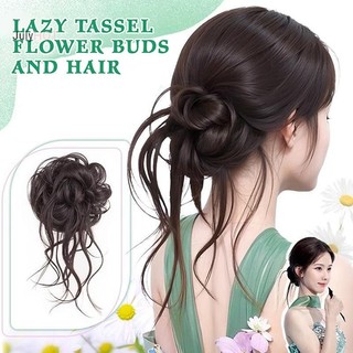 JULYHOT Sợi Chịu Nhiệt Tổng Hợp Tự Nhiên sels Xoăn Sóng Tóc Lộn Xộn Bun Dành Cho Nữ Và Bé Gái Tiệc Cưới Hàng Ngày Massivedeals