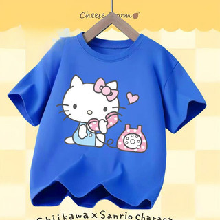 2025 Hello Kitty Bé Gái Mùa Hè Áo Thun Bé Trai Hoạt Hình In Tee Tay Ngắn