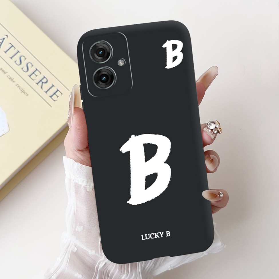 Moto G55 G62 G71 5G Vỏ Điện Thoại Motorola Moto G71 Ốp Lưng Chữ Thời Trang Đơn Giản Thiết Kế Họa Tiết A-Z Ốp Lưng Chống Sốc Silicon