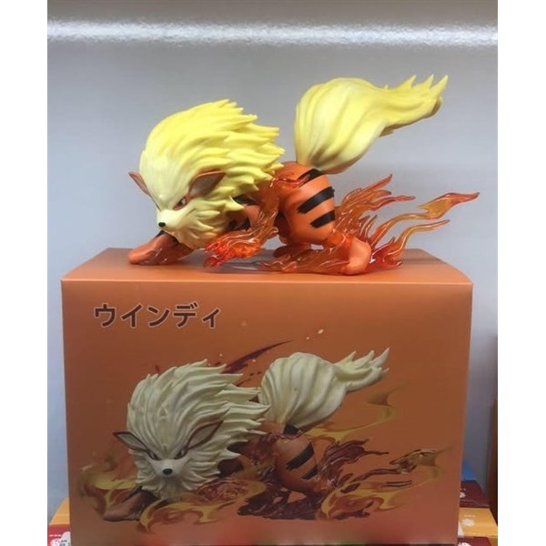 Mô hình pokemon chó lửa huyền thoại Arcanine hiệu ứng cao 15cm có hộp ...