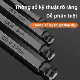 Bộ lục giác Đa năng Giác Độ cứng cao Cr-V, bộ lục giác bông mini,1.5-10mm,bộ cờ lê FE123