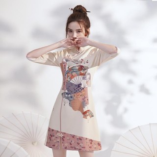 Đầm sườn xám phong cách Trung Quốc cải tiến, trẻ trung cho mùa hè