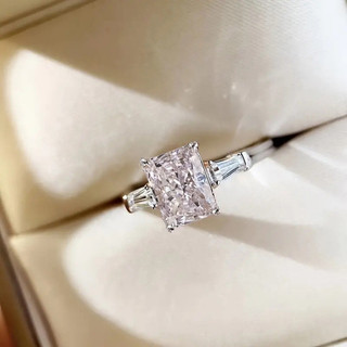 S925 Sterling Bạc Hồng Zircon Nhẫn Trang Sức Thời Trang Đơn Giản Quà Tặng Nữ 5
