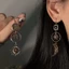 COO Retro Bông tai hướng dương Mặt trăng mặt trăng phong cách quốc gia Bông tai mặt dây chuyền kim loại dân tộc