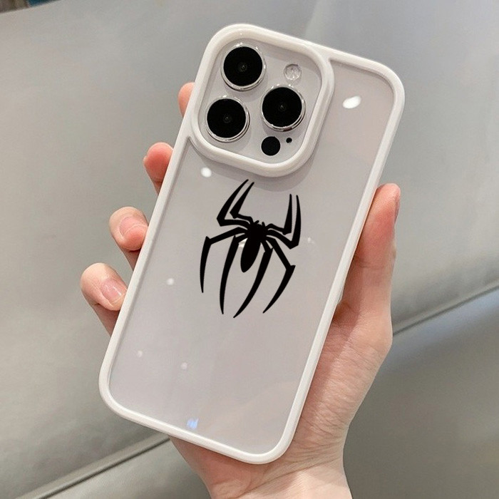 Vỏ Tương Thích Cho iPhone 16 15 Pro Max 16e 11 13 14 12 Pro Cho iPhone 7 8 Plus XS Max X XR SE2022 Bat Spiderman Cứng Trong Suốt Silicon Chống Sốc