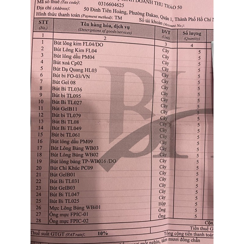 [ 5 CÂY ] Bút bi TL025 Thiên Long