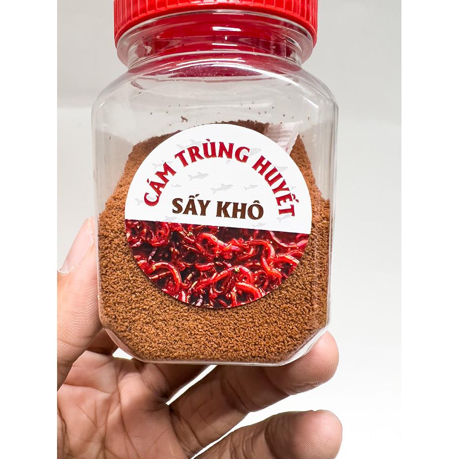 Bột Trùng Huyết Sấy Khô Thức Ăn Dinh Dưỡng Cho Cá Cảnh (Hủ 50gram)