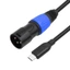 Cáp XLR BTM Type C sang 3Pin USB Type C Âm thanh nổi cân bằng sang 3Pin XLRs Bộ chuyển đổi dây nam