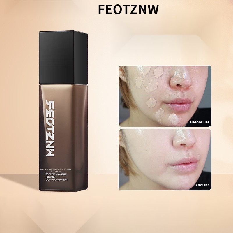 Kem nền dạng lỏng FEOTZNW bền lâu và che khuyết điểm, chống nước và chống mồ hôi NHU0
