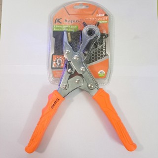 Kìm Bấm Lỗ Dây Nịt Kapusi K-8158 thép carbon, cán được bọc nhựa, có trợ lựcKouritsu Kapusi Official Store