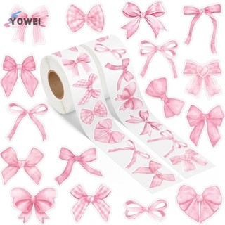 YOWEI 500 Tờ Hoạt Hình Thời Trang Nơ Dán Hồng Nơ Niêm Phong Dán Sáng Tạo DIY Trang Trí Dán Trẻ Em Phần Thưởng Nhãn Quà Tặng VN