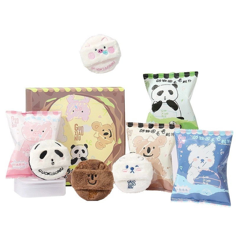 GUOXIAONIU Bông phấn động vật có cả dạng khô và ướt, không ăn bột M2G1