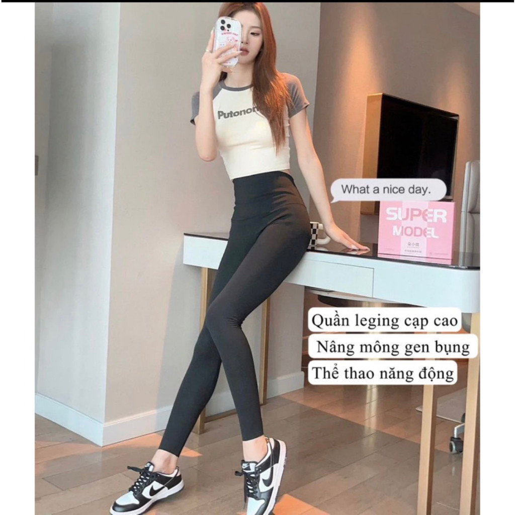 Quần Legging 6.0 Dáng Dài Cạp Cao Gen Bụng Nâng Mông Tôn Dáng Full Box Hộp Hồng Hàng Loại 1 BYJOLIE