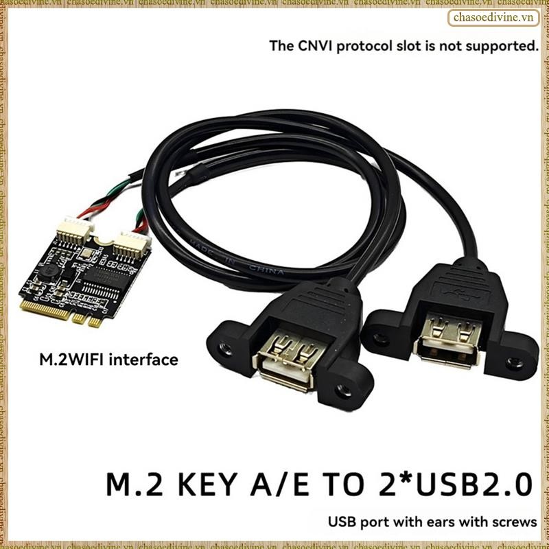 [K O G X] Thẻ chuyển đổi mở rộng M2 WIFI KEY A / ETo Usb Adapter Card Laptop Bo mạch chủ Ngff sang cổng kép Thẻ mở rộng USB2.0