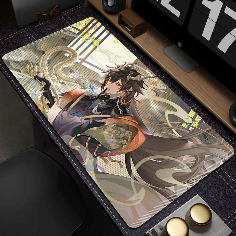 Miếng Lót Chuột Chơi Game Genshin Tác Động Raiden Shogun Xiao Yae Miko Cao Su Trò Chơi Lớn Mousepad 900x400mm Laptop Bàn Lớn Thảm Game Thủ XXL