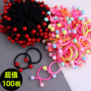☑[1091 lần mua lại] Dây buộc tóc trẻ em phong cách tươi mới, dây buộc tóc cho bé gái, dây buộc tóc đơn giản, vòng tóc đậu đỏ, phụ kiện tóc VIY3