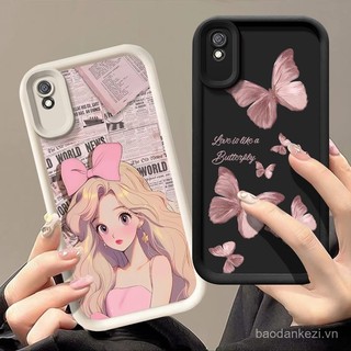 Ốp lưng điện thoại cho Xiaomi Redmi 9A Sport 9i 9at Ốp lưng điện thoại silicon hình nhện đỏ mèo dễ thương màu hồng bướm màu hồng cho nữ hoạt hình thời trang Xiaomi Redmi 9A Sport Redmi 9i 9at