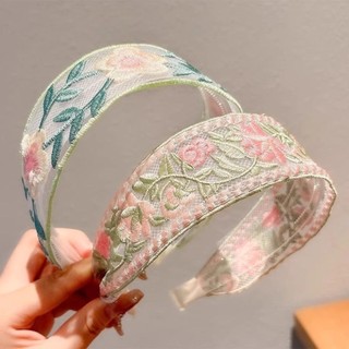 Băng đô thêu hoa EBINLANDS, Gói tóc hoa viền rộng voan, trông ngọt ngào cổ điển với răng Băng đô thời trang nữ Phụ kiện tóc thời trang
