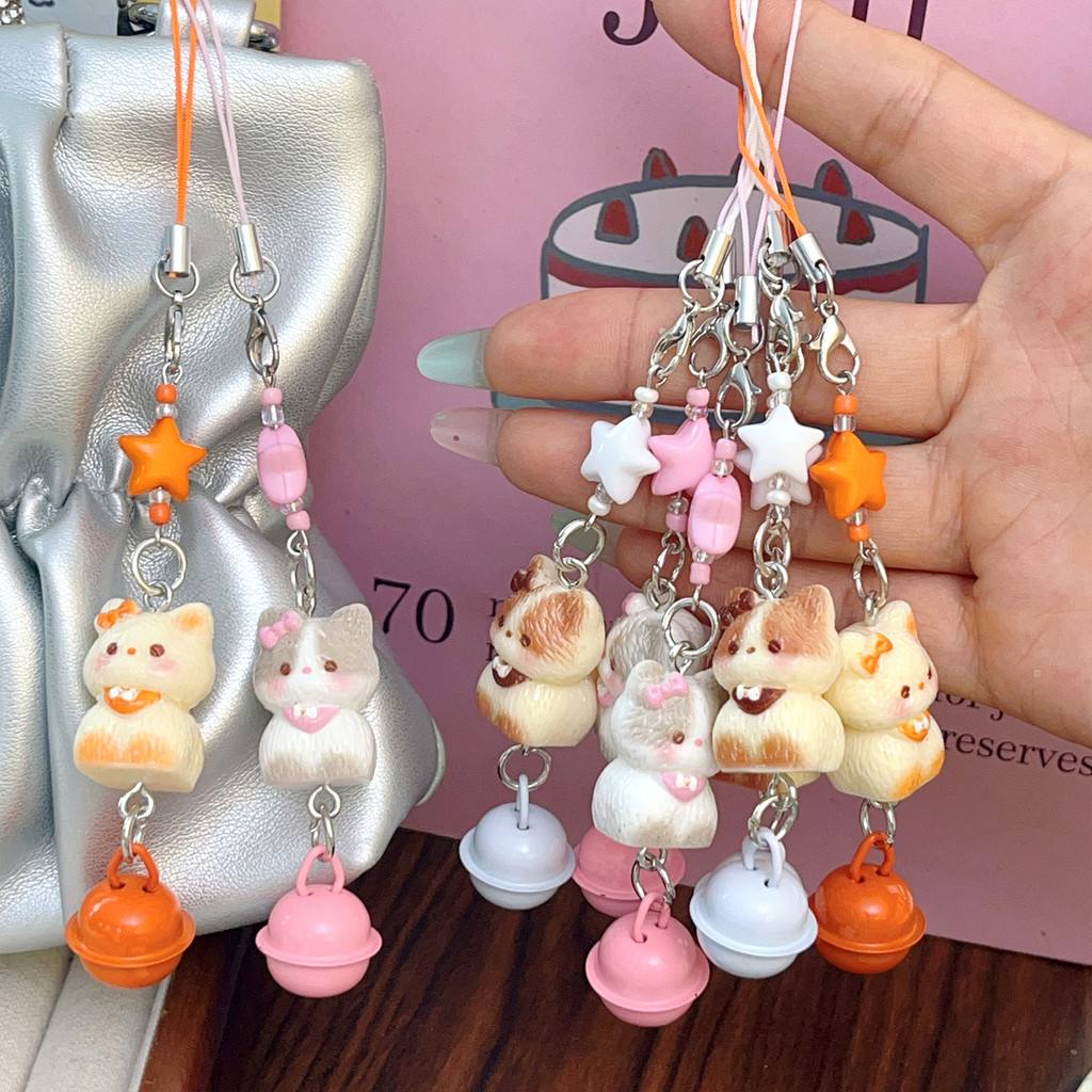 3 Cái - Móc Khóa Mặt Dây Chuyền Mèo Xiêm Đa Năng - Thiết Kế Nhựa / Nhựa Bền Có Nhẫn Kim Loại, 3 Màu Sắc Quyến Rũ, Túi Dễ Thương Quyến Rũ & Trang Trí Phụ Kiện Điện Thoại