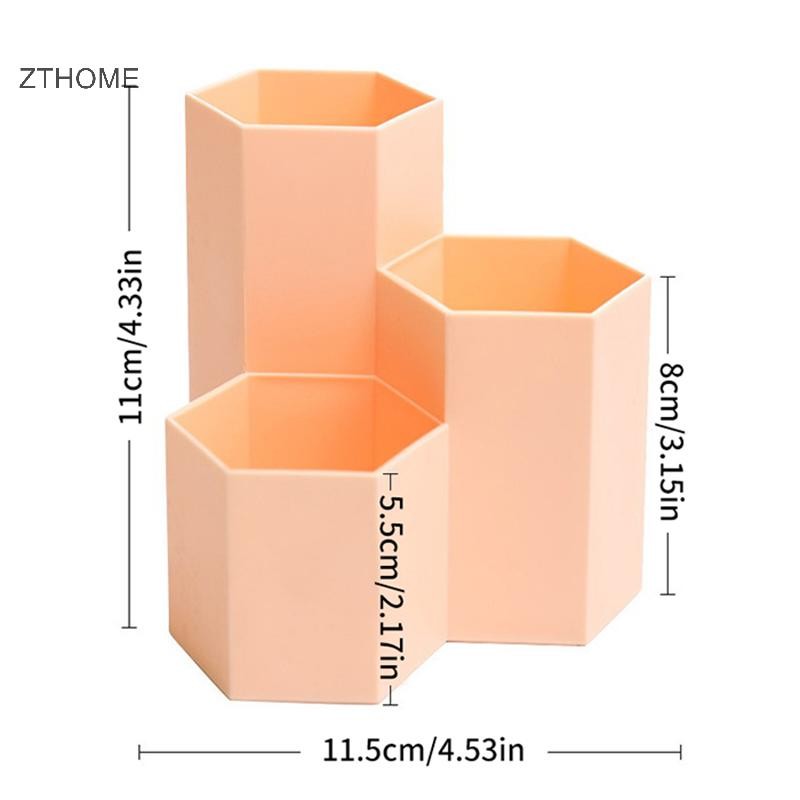 Zthome Đơn Giản Mờ Tổ Ong Bút Dung Tích Lớn Đa Năng Bàn Văn Phòng Phẩm Hộp Bảo Quản Phụ Kiện Văn Phòng HOT