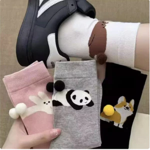 Tất dài hoạt hình bé gái thời trang 3D dễ thương và vui nhộn Tất dài mùa thu đông