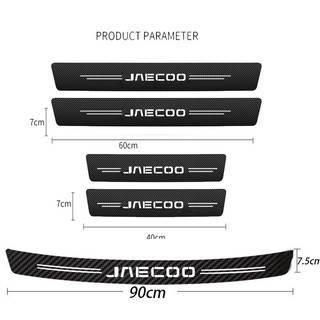 Jaecoo Cửa Ô Tô Sill Miếng Dán Chống Trầy Xước Sợi Carbon Da Miếng Dán Bảo Vệ Thân Cây Dán Cho Chery Jaecoo J7 J8 PHEV Phụ Kiện