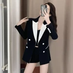2025 Hàng Mới Về Mỏng Áo Khoác Ngoài Xuân Thu Blazer Người Phụ Nữ Skinny Áo Khoác Cho Nữ Sang Trọng Và Thanh Lịch Ngoài Trời Bán Mang Theo Áo Khoác — ảnh 1