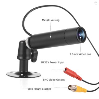Hilivn) Camera quan sát Mini 1080P Camera an ninh có dây Camera giám sát trong nhà Ống kính 3.6mm Góc rộng 2MP cho DVR giám sát tương tự có giá đỡ gắn tường, hệ thống PAL