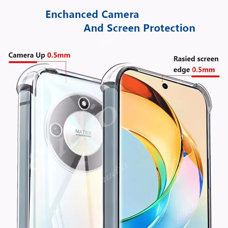 Honor X9C Smart 5G Vỏ TPU Mềm Chống Sốc Bốn Góc Chống Rơi Cho Honor X9C Smart 5G 2024 Silicon Mềm Bảo Vệ Trong Suốt Ốp lưng Cho HonorX9c Smart 5G Coque