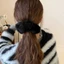 BORAGETE Scrunchies Lớn, Dây Buộc Tóc Nữ Thời Trang Sang Trọng, Băng Đô Tinh Tế Lông Tơ Thu Đông
