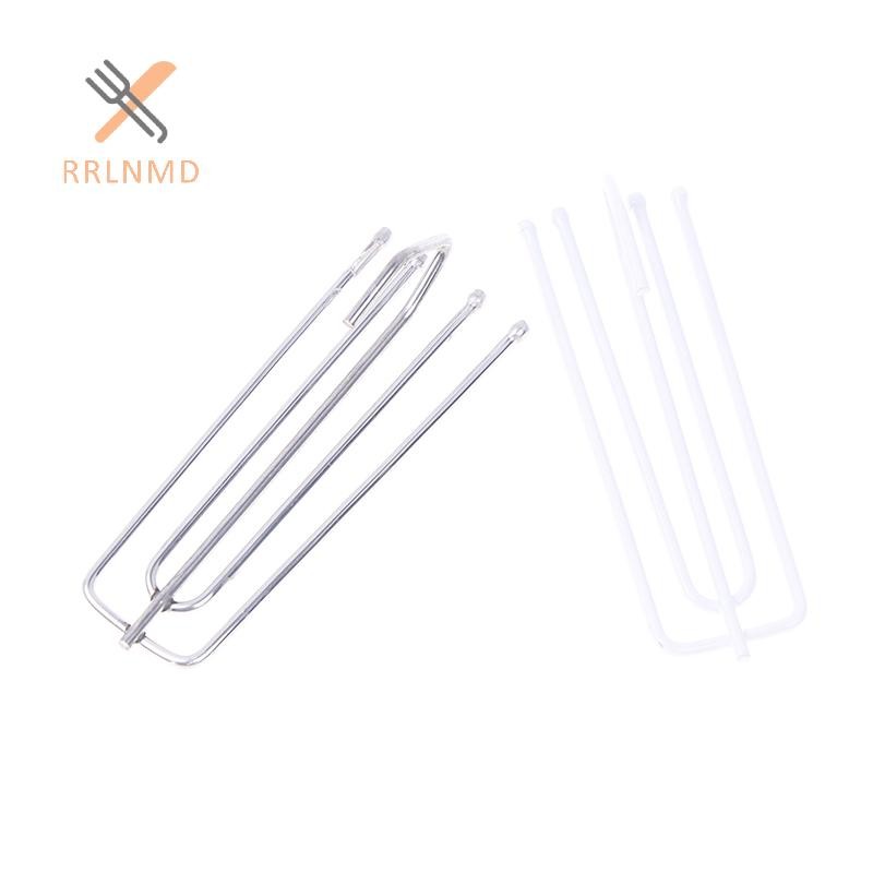 Rrlnmd 15 Chiếc Thép Không Gỉ Bốn Nĩa Rèm Treo Móc Rèm Vòng Kẹp Đường DIY Nhà Rèm Phụ Kiện MỚI