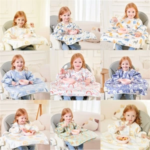 Yoo Bảo hiểm toàn diện Yếm cho bé Điều dưỡng Smock để tự ăn Bảo vệ quần áo khỏi tràn