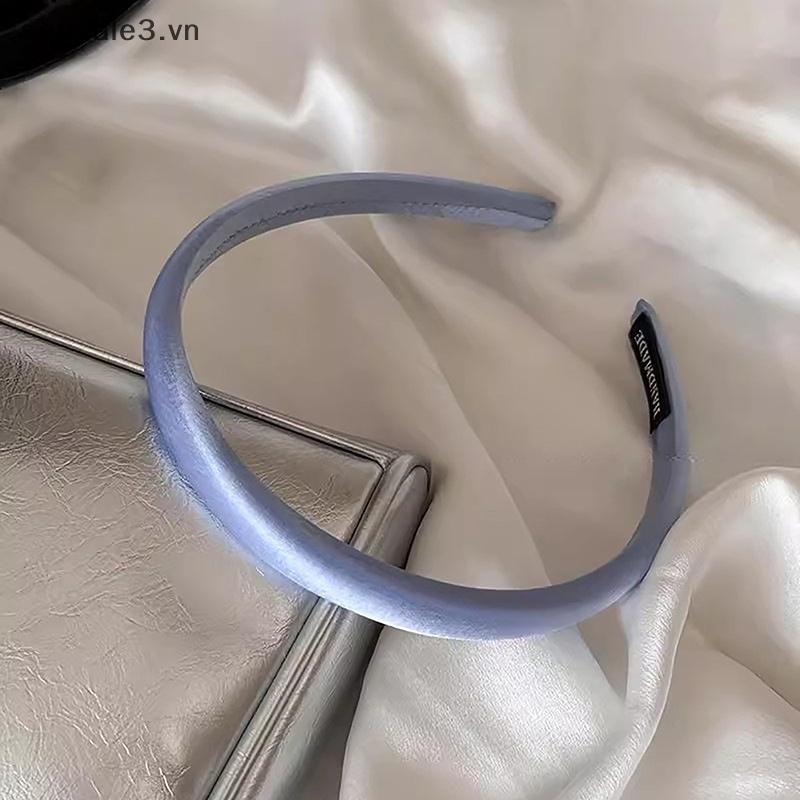 # Vn # Vintage Solid Cream Color Hairband Sa Silk Hair Bands Mũ nón dành cho nữ Phụ kiện tóc thời trang dành cho nữ.