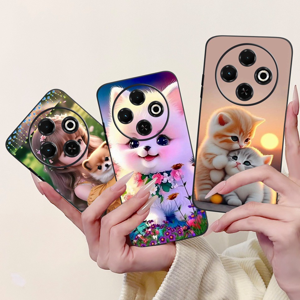 Ốp Điện Thoại Silicon Mềm Cho Tecno Spark 30c 4G 5G Vỏ Phong Cách Thoáng Mát Họa Tiết Rồng Hổ Spark30c kl5 kl5n Ốp Lưng