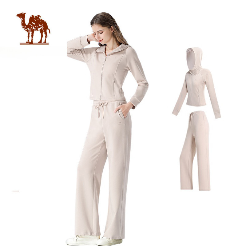 Ảnh Áo khoác có mũ trùm đầu thể thao ngoài trời CAMEL CROWN dành cho nữ có dây kéo thông thường 1