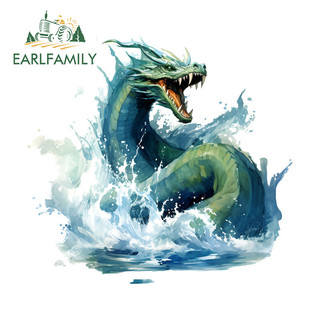 EARLFAMILY 13cm Đầu Rồng Graffiti Xe Miếng Dán Chống Thấm Nước Xe Máy Windows Ván Lướt Sóng Decal Cá Tính Chống Trầy Xước Bảo Vệ Cửa Xe Ô Tô