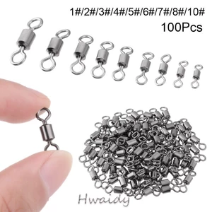 Hwaidy 100 Cái / lốc Đầu Nối Câu Cá Mang Thùng Câu Cá Phụ Kiện Vòng Chắc Chắn