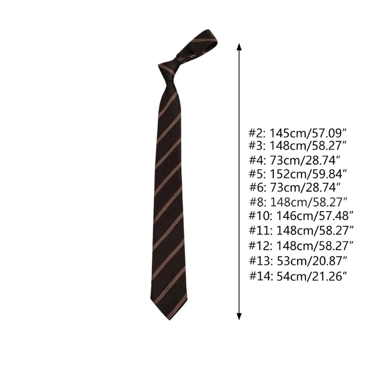 Vintage Striped Neck Tie for Women Men Japanese JK Style Necktie Casual Ties